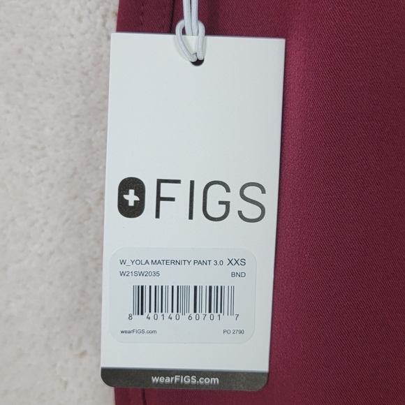Figs Burgundy Yola Maternity 3.0 Scrub Pants Sz XXS NEW - Picture 13 of 13